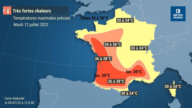 C'est à partir de mardi 12 juillet que Météo France prévoit la mise en place de la vague de chaleur sur le pays. Un phénomène qui comporte un risque caniculaire.