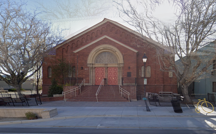 A janitor, his wife and their two children were found living inside of the Children’s Museum of Northern Nevada, pictured, authorities said.