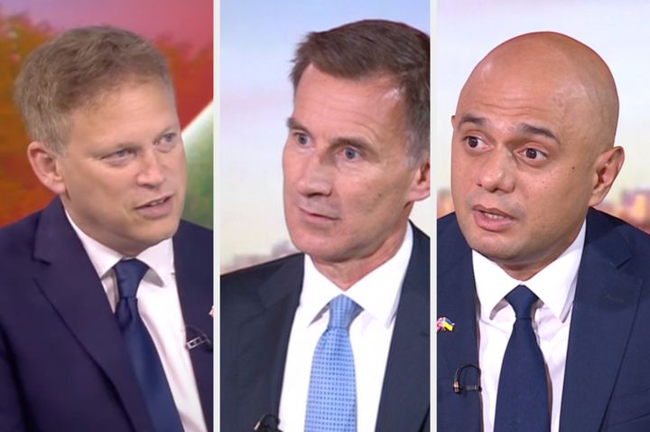 Grant Shapps, Jeremy Hunt and Sajid Javid have all pledged to cut taxes