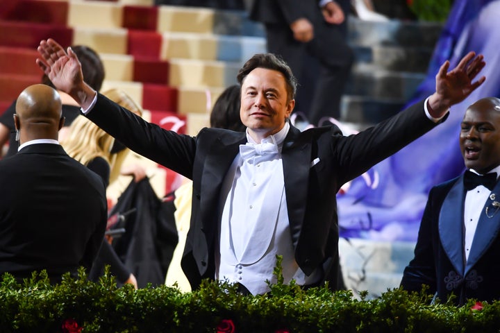 Elon Musk en la gala Met en 2022.