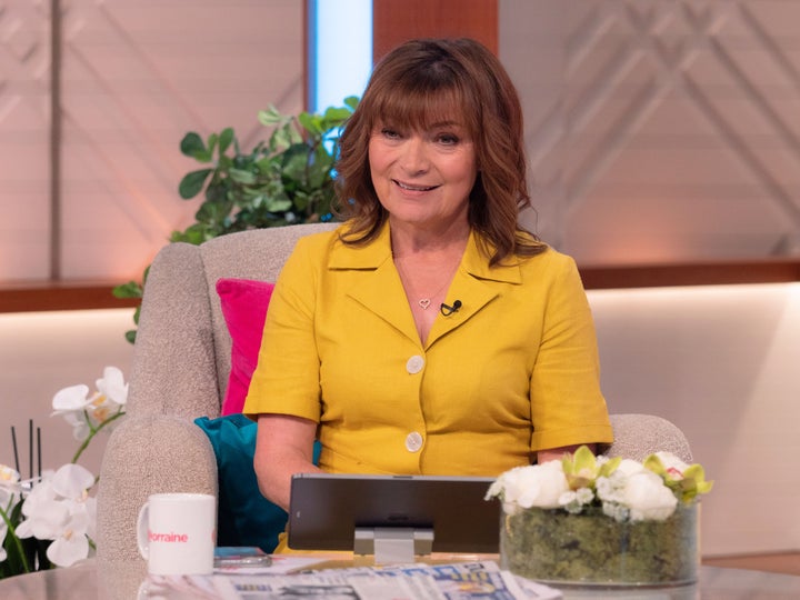 Lorraine Kelly on the set of Lorraine