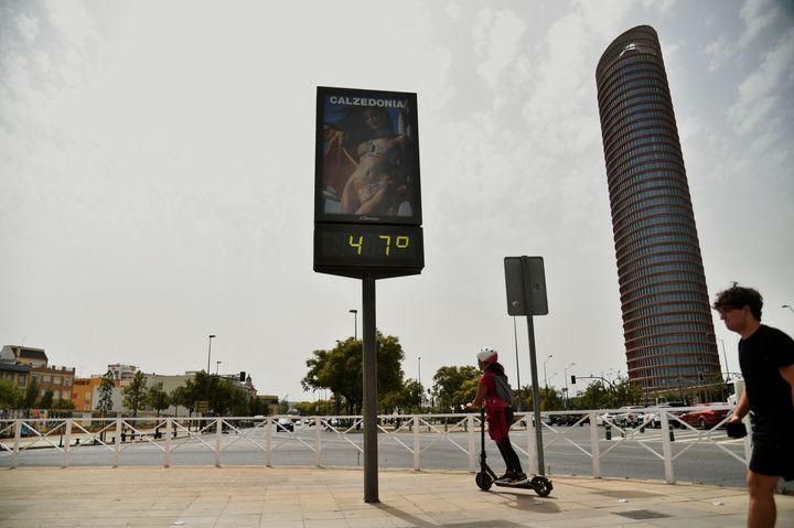 47 grados en un termómetro de Sevilla