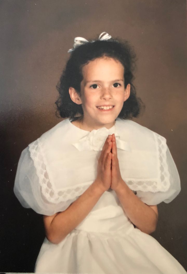 The author on the day of her First Communion.
