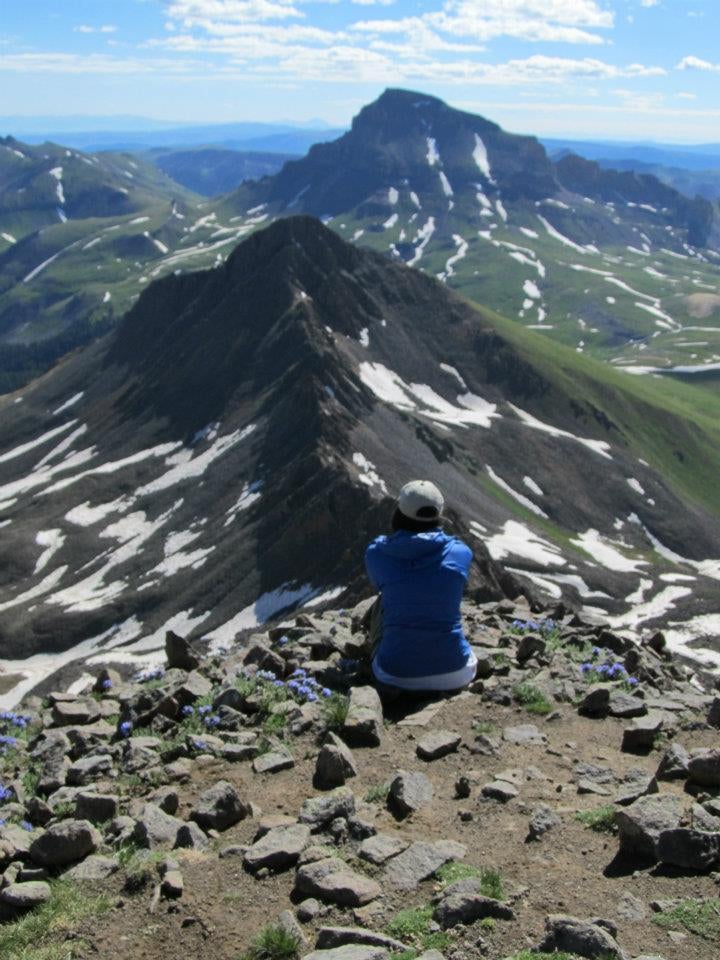 The author on her mountain retreat.