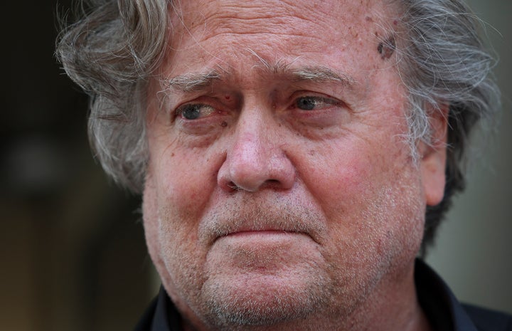 Donald Trump’s attorney Justin Clark told government investigators last month that the former president never invoked executive privilege over testimony by former White House strategist Steve Bannon, above, concerning last year’s insurrection.