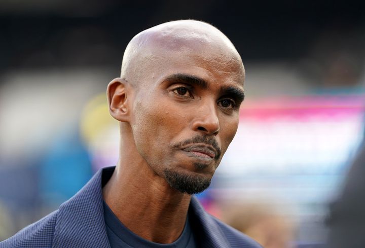 Mo Farah before the Soccer Aid for UNICEF match at The London Stadium, London. Picture date: Sunday June 12, 2022. (Photo by Zac Goodwin/PA Images via Getty Images)