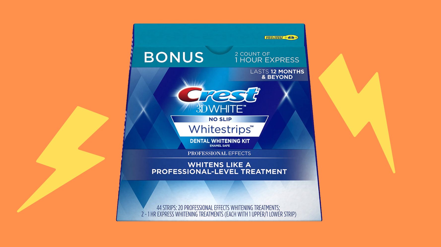 Crest 3D Whitestrips, Professional Effects, Teeth Whitening Strip Kit, 44  Strips (22 Count Pack)