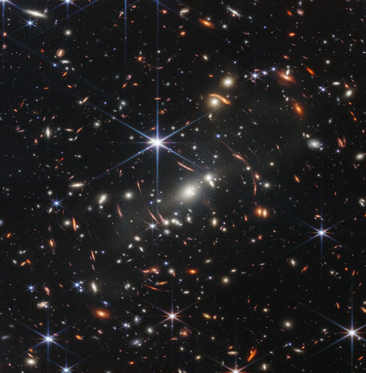 Thousands of galaxies flood this near-infrared image of galaxy cluster SMACS 0723.