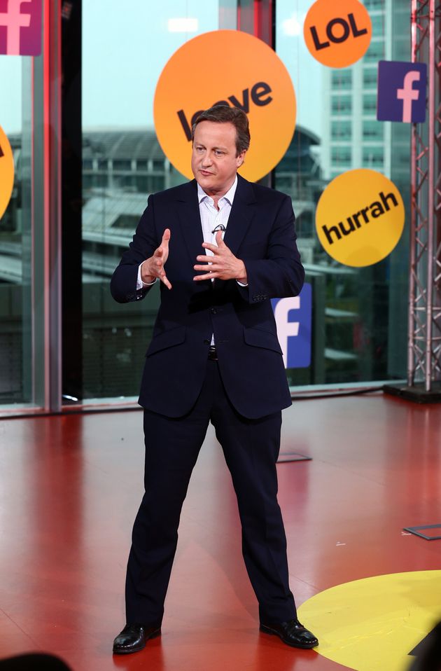 David Cameron takes part in a BuzzFeed News and Facebook live EU referendum debate on June 10, 2016