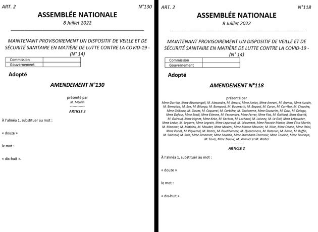 Deux amendements identiques déposés par LFI et le RN