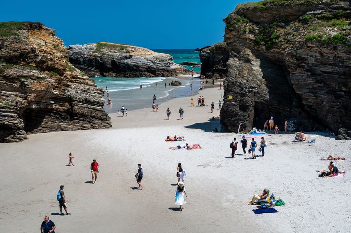 Imagen de la Playa de las Catedrales en la provincia de Lugo, Galicia.