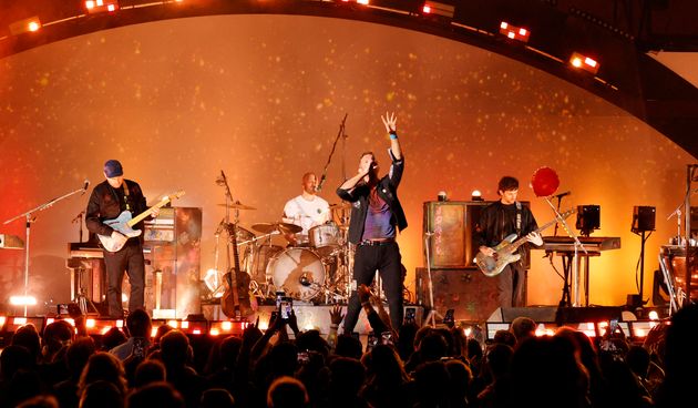 Concert de Coldplay à Los Angeles, le 23 octobre 2021.