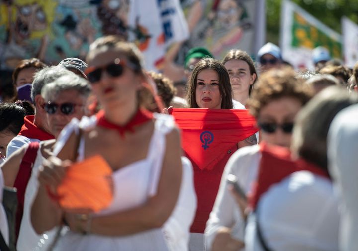Manifestación contra el abuso sexual en Pamplona.