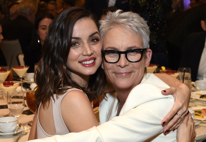 Ana de Armas and Jamie Lee Curtis attend the 20th Annual AFI Awards in 2020. 