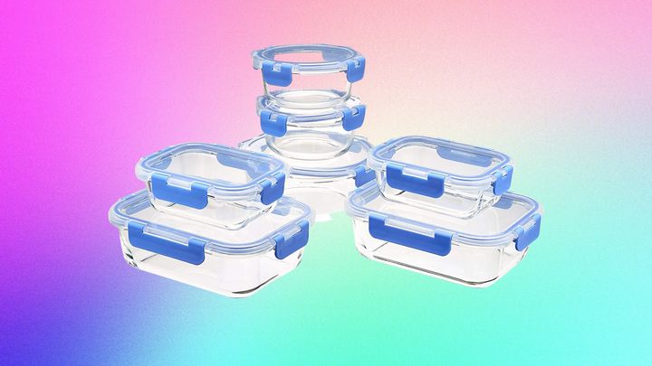 A 14-piece set of Amazon Basics glass food storage containers with BPA-free locking lids is one of Prime Day's top sellers.