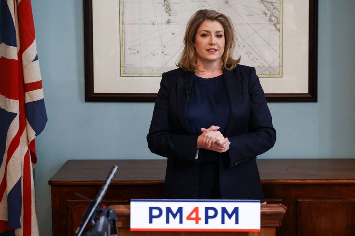 Penny Mordaunt speaks at an event to launch her campaign to be the next Conservative leader and prime minister.