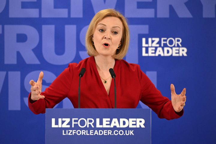 Conservative leadership candidate Liz Truss launches her campaign to become the next Prime Minister on July 14, 2022.