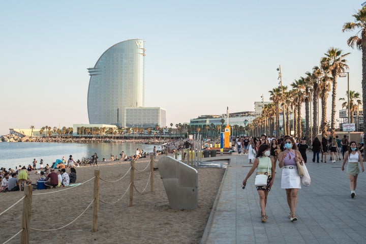 Playa de la Barceloneta, Barcelona.