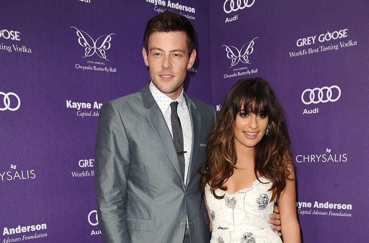 Cory Monteith (left) and Lea Michele in 2013. 