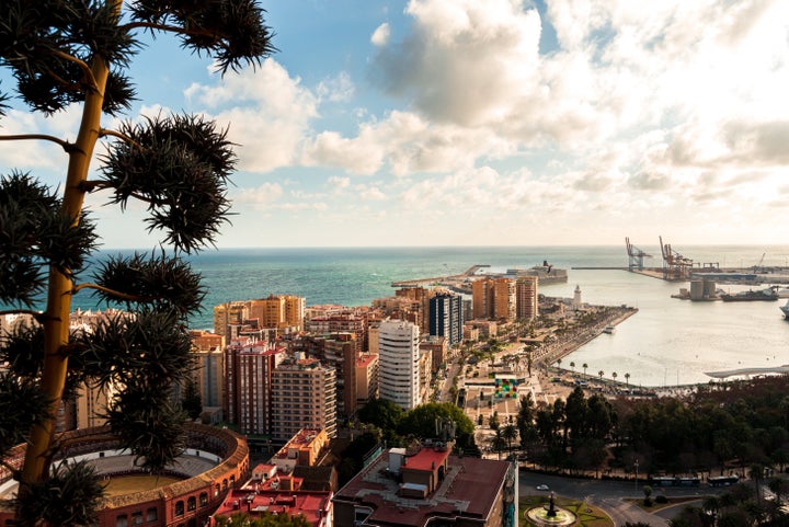 Vista del puerto de Málaga.