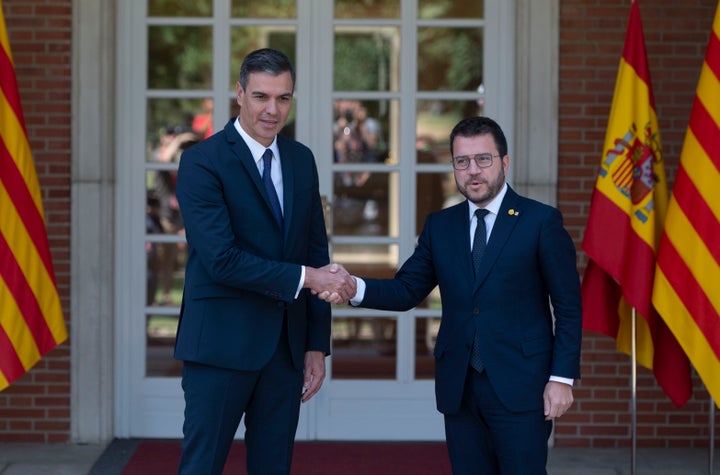 Sánchez y Aragonès, en La Moncloa