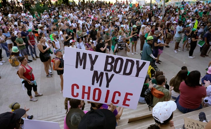 Manifestantes durante una marcha proabortistas.