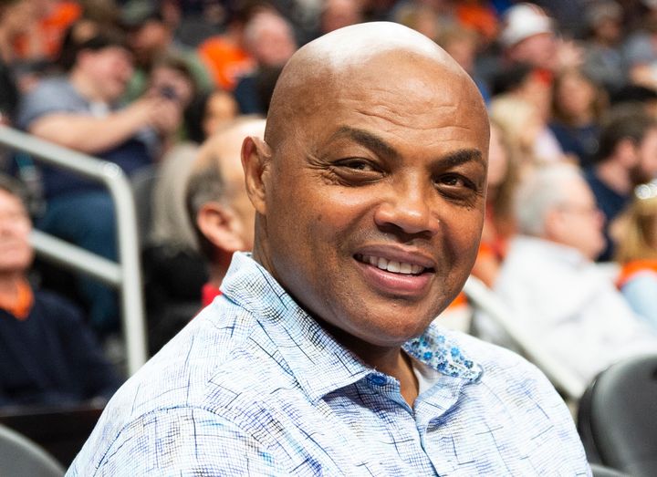 Charles Barkley at an NCAA college basketball game in Atlanta in 2021.