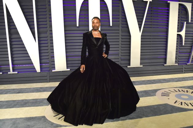Billy Porter à la soirée Vanity Fair qui a suivi la cérémonie des Oscars 2019 (sans son nœud papillon blanc)