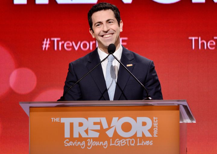 The Trevor Project CEO Amit Paley speaks during TrevorLIVE LA 2019 at The Beverly Hilton Hotel on Nov. 17, 2019.
