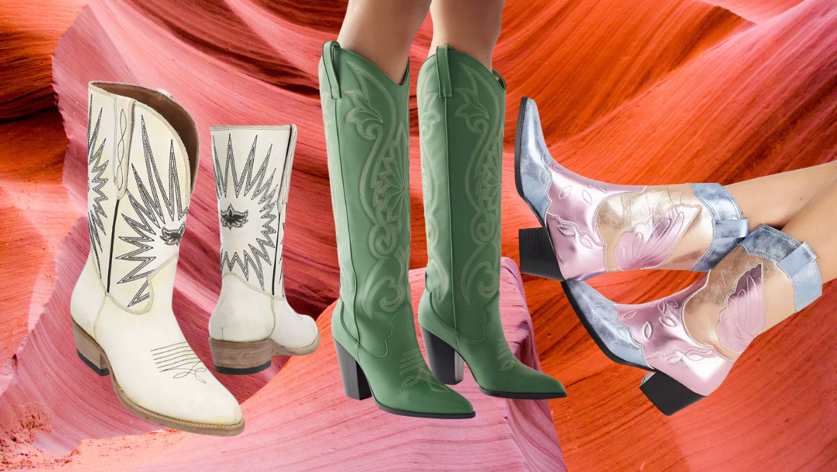 colorblock cowboy boots