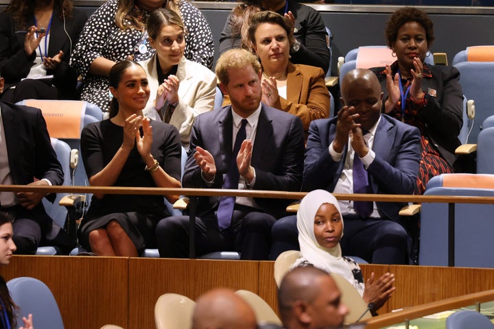 Les Sussex photographiés avant qu'Harry ne s'adresse à l'Assemblée générale des Nations Unies.