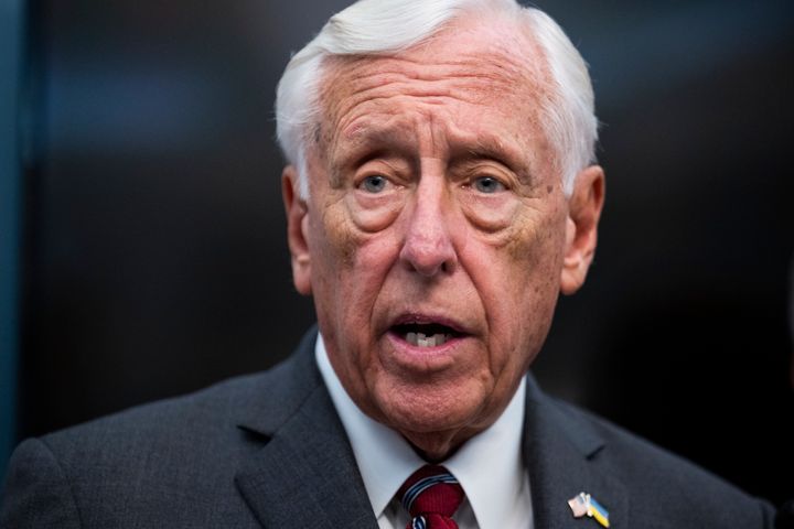 House Majority Leader Steny Hoyer said he believes there are "Putin sympathizers" in the Republican party and counted former president Donald Trump among them.