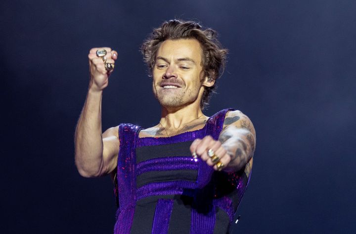 Harry Styles performing live earlier this year