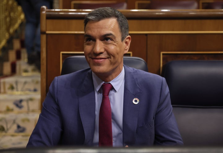Pedro Sánchez, el pasado día 13, en el Debate sobre el estado de la Nación.
