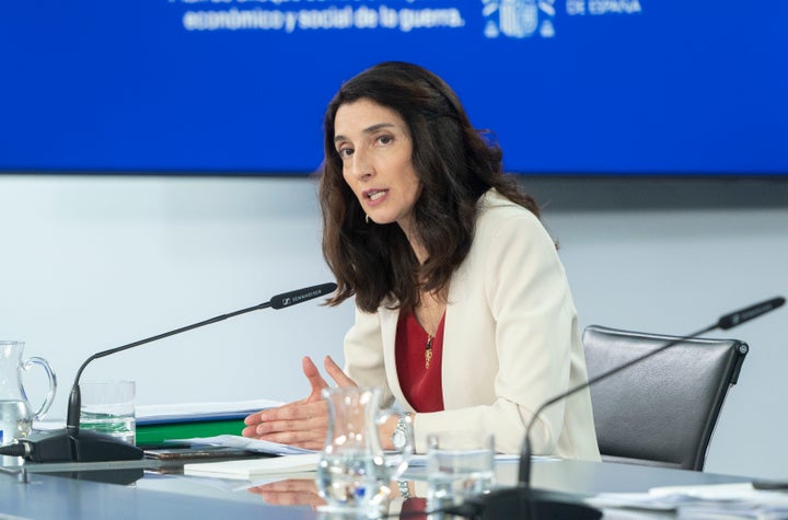 La ministra de Justicia, Pilar Llop, este martes en la rueda de prensa tras el Consejo de Ministros.