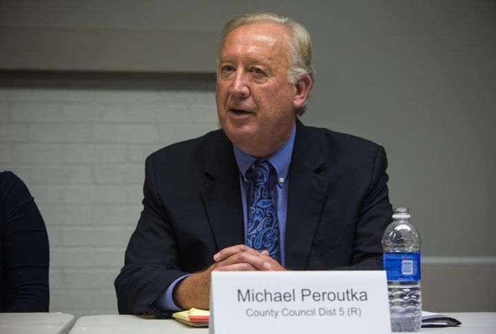Michael Peroutka speaks at a candidates forum in Annapolis, Maryland, Oct. 23, 2014.
