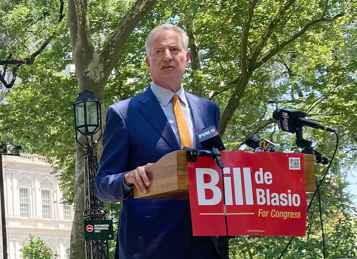 Former New York Mayor Bill de Blasio (D) was one of 13 candidates vying to represent a new, solidly Democratic House district.