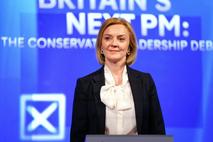 Conservative party leadership contender Liz Truss.
