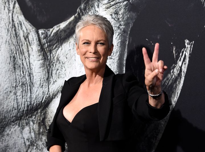 Jamie Lee Curtis poses at the premiere of "Halloween" in 2018.