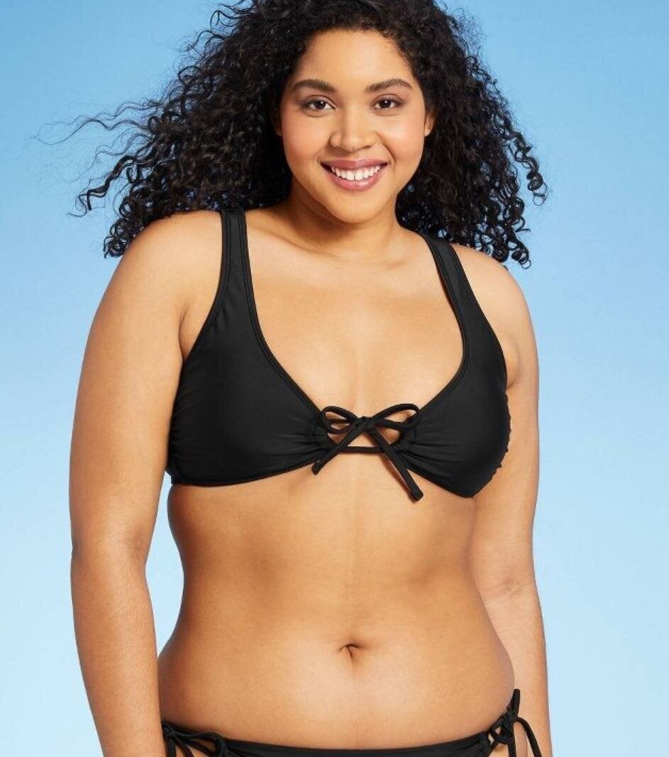 target blue and white bikini