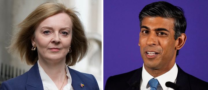 Foreign secretary Liz Truss and former chancellor of the exchequer Rishi Sunak, the two candidates to become Britain’s next prime minister.
