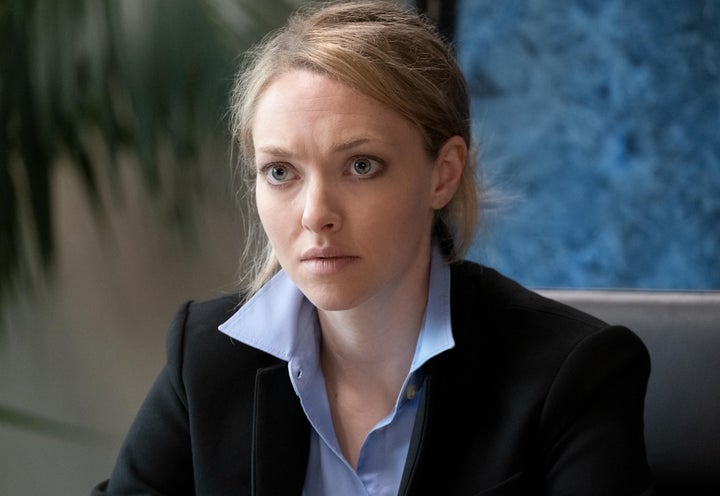 Amanda Seyfried as Elizabeth Holmes in "The Dropout."