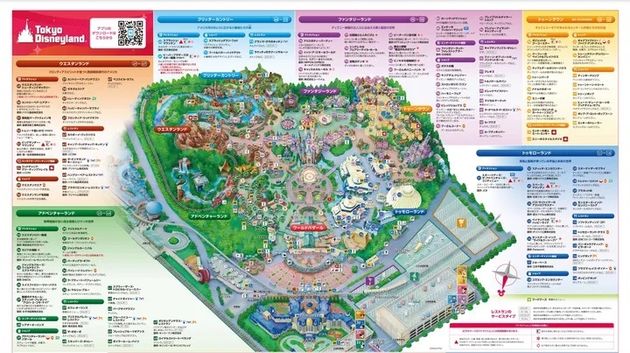 東京ディズニーランドエリアマップ（2022年現在）