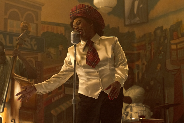 Shonka Dukureh dans la peau de Big Mama Thornton sur le tournage d'