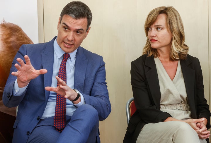 Pedro Sánchez y Pilar Alegría