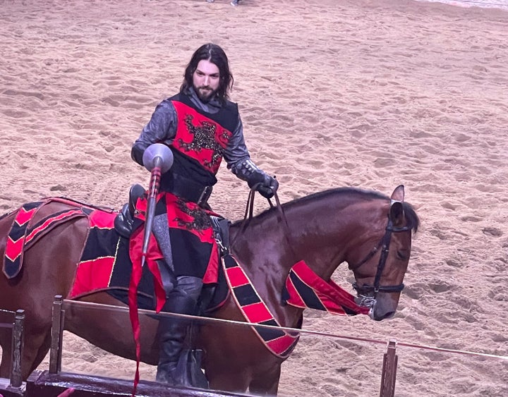 Jake Bowman in his role as a knight at Medieval Times.