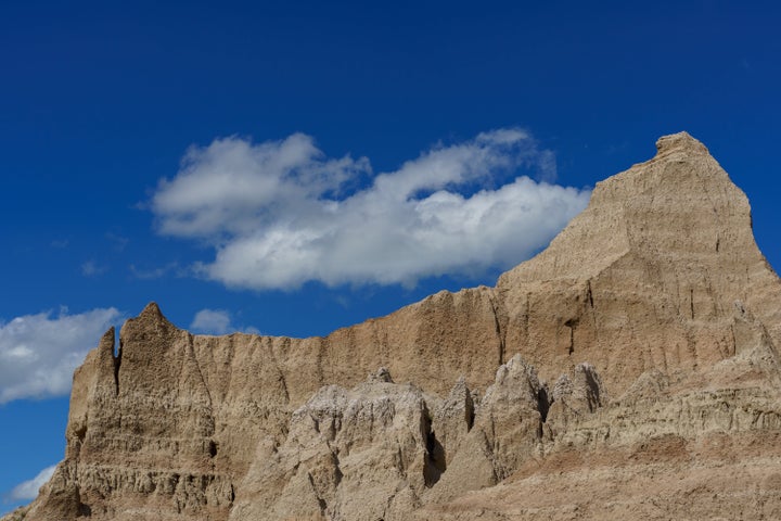 Badlands National Park, where temperatures have been around 100 degrees Fahrenheit this week.