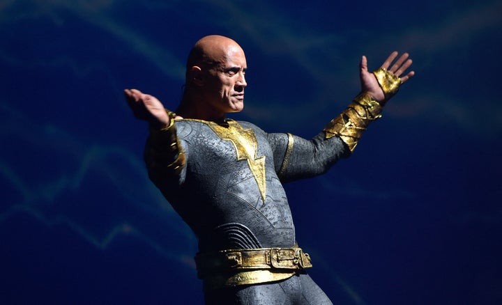 Johnson, a former WWE wrestler, put on quite a show during Saturday's "Black Adam" presentation.