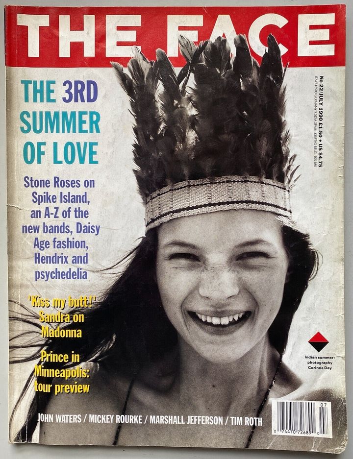 Kate Moss made her modelling debut on the cover of The Face