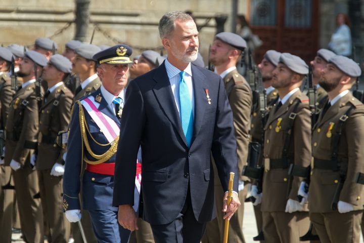 Felipe VI este lunes en Santiago de Compostela.
